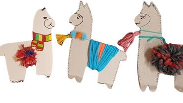 Drop-in-Basteln: Bunte Lamas